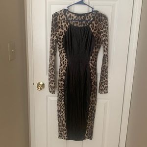 Super sexy cheetah fitted dress